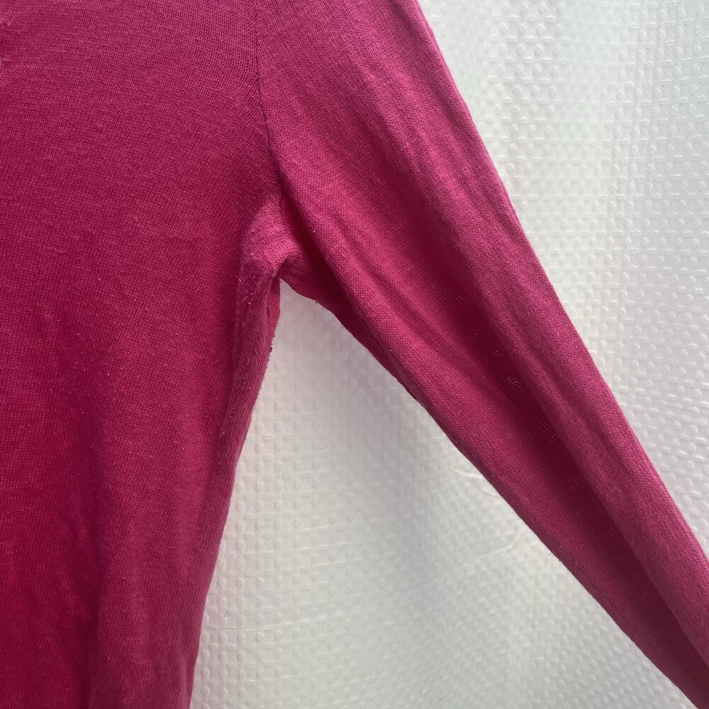 Ralph Lauren Sport Pink Linen Blend V Neck Sweater Golf Tennis Medium Pony - Picture 4 of 9
